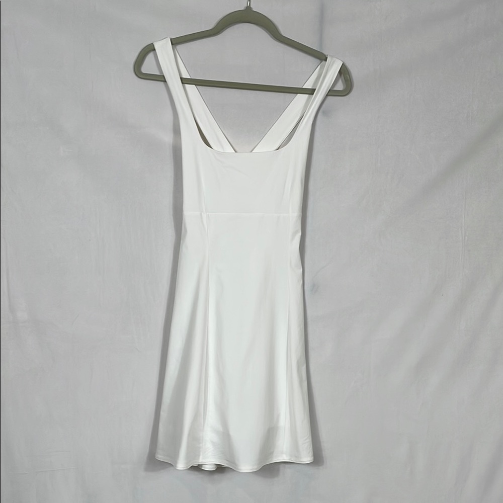 NWT Outdoor Voices Tennis Exercise Dress Size M White Cross Back Dress